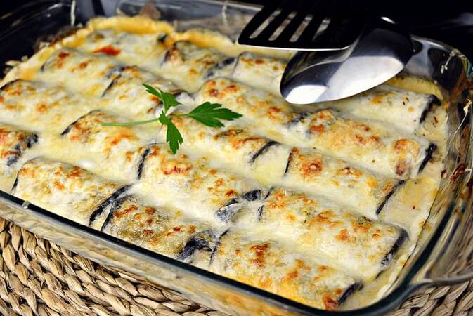 CANELONES DE BERENJENA