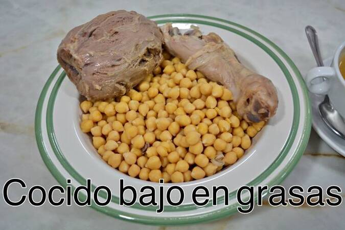 COCIDO DE GARBANZOS BAJO EN GRASAS