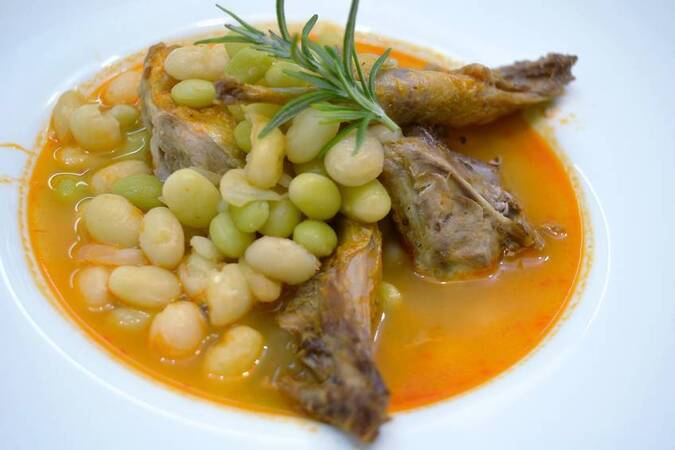 Receta de alubias con codornices