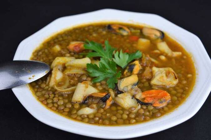Receta de lentejas a la marinera