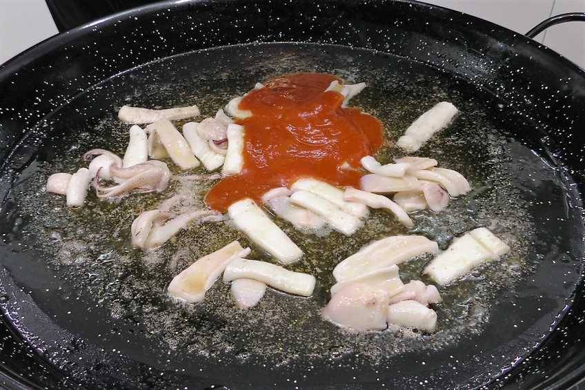 Cocinar los calamares