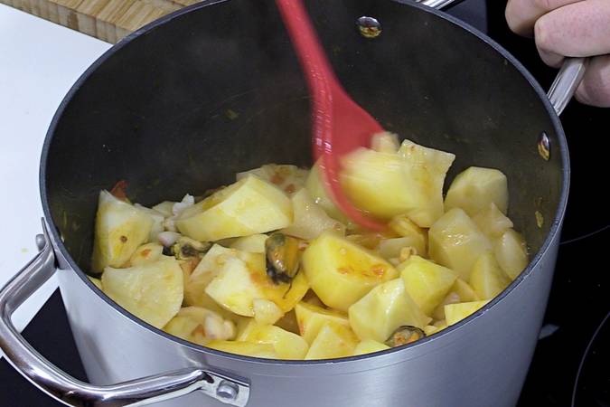 Agregar las patatas