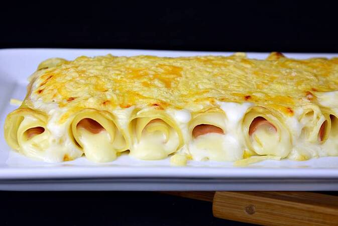 LASAÑA DE JAMÓN Y QUESO GRATINADA