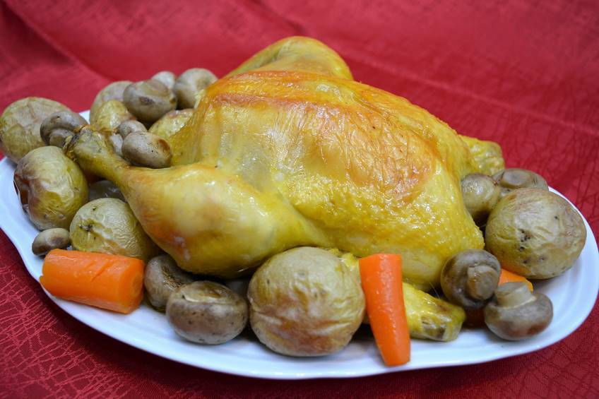 Como hacer pollo asado en una bolsa, pollo para dieta muy jugoso